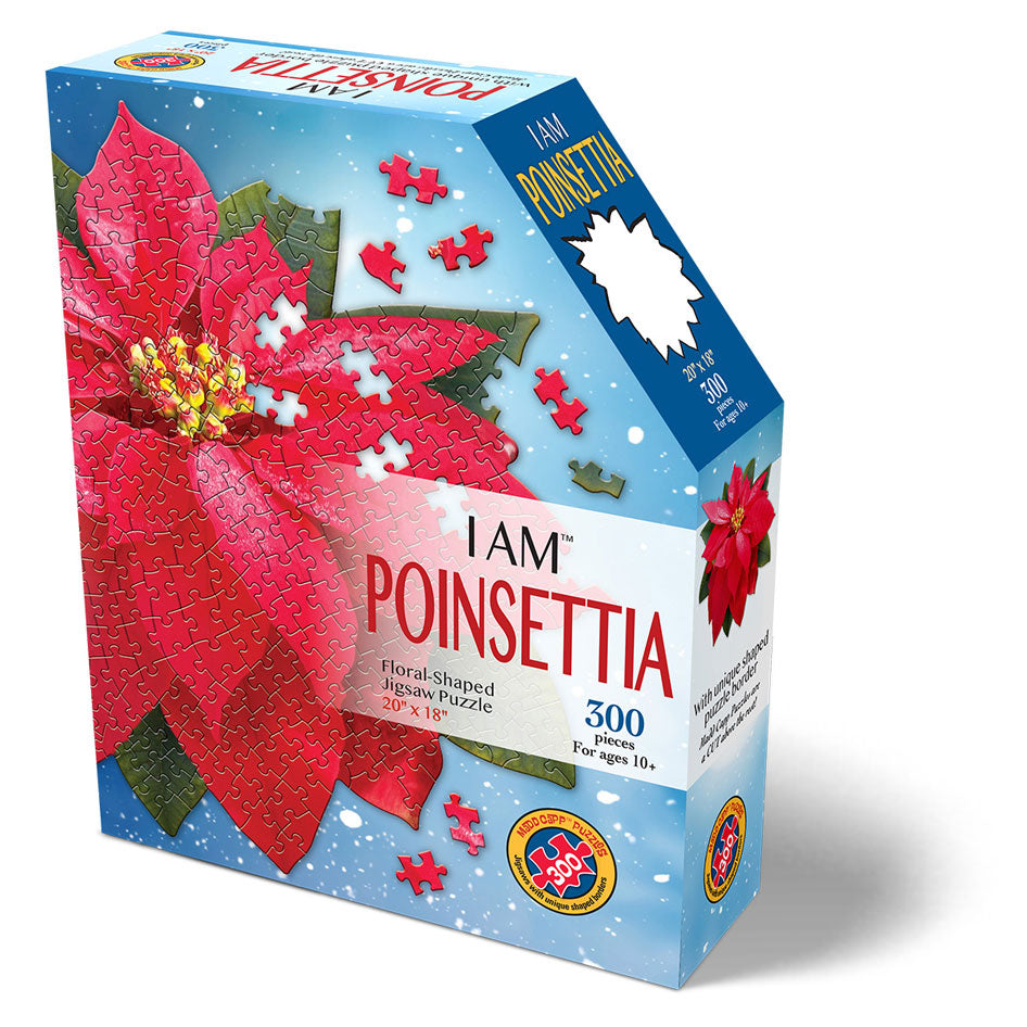 I Am Poinsettia Shaped Jigsaw Puzzle