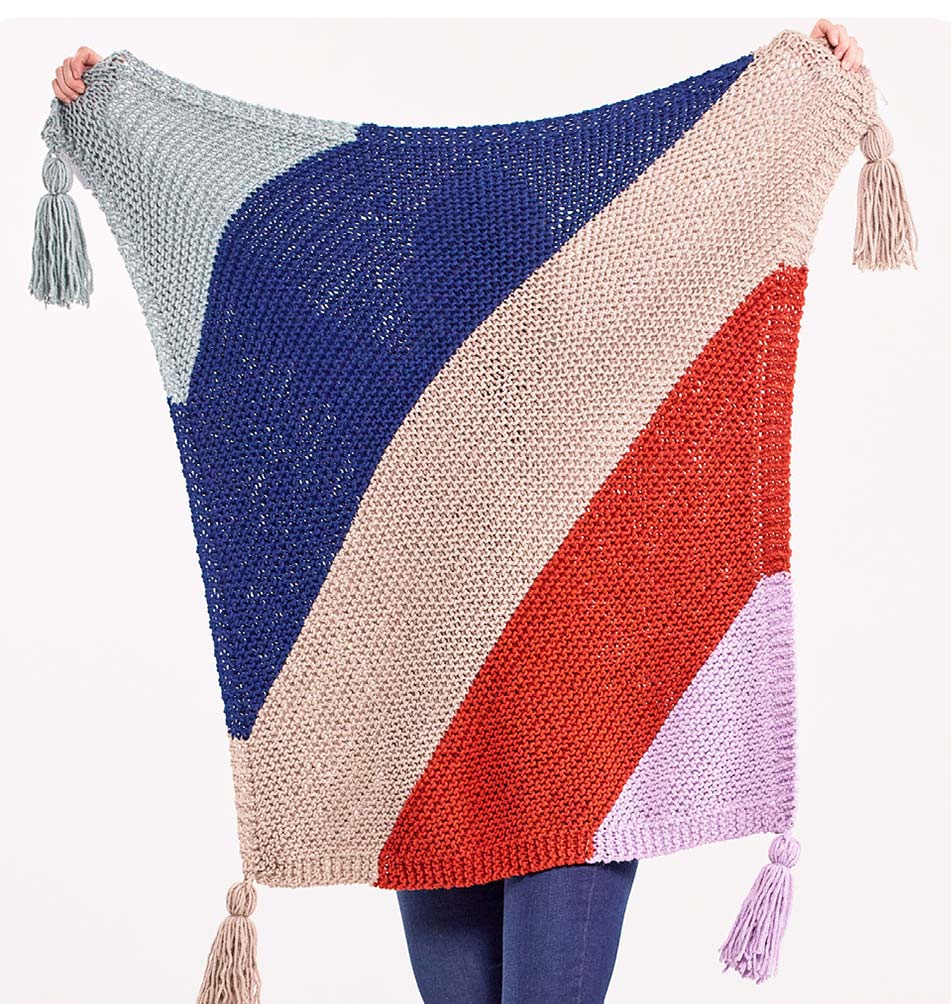 Free Diagonal Stripes Blanket Pattern