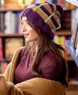 Free Book Nook Plaid Beanie Pattern