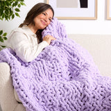 Free Bernat Irish Moss Basketweave Knit Blanket Pattern