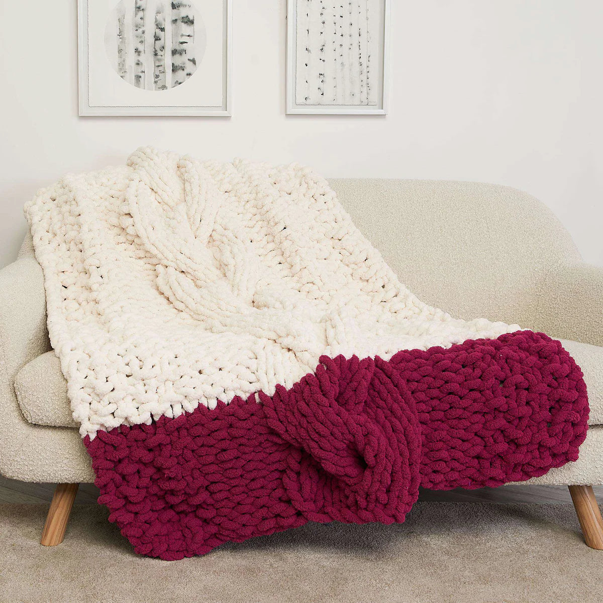 Free Knit Copious Cable Blanket Pattern