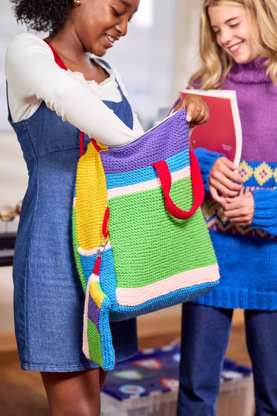 Free Colorblock Tote and Pouch Pattern