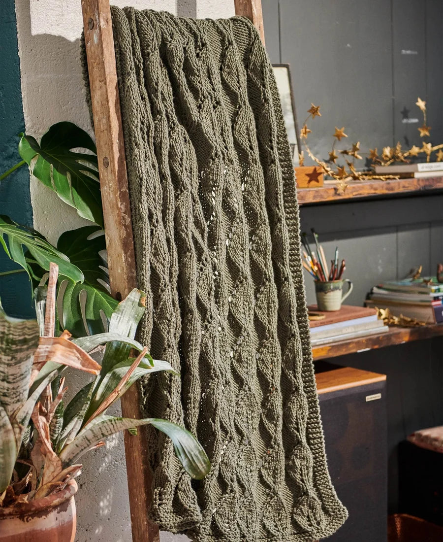 Free Embossed Leaf Blanket Pattern