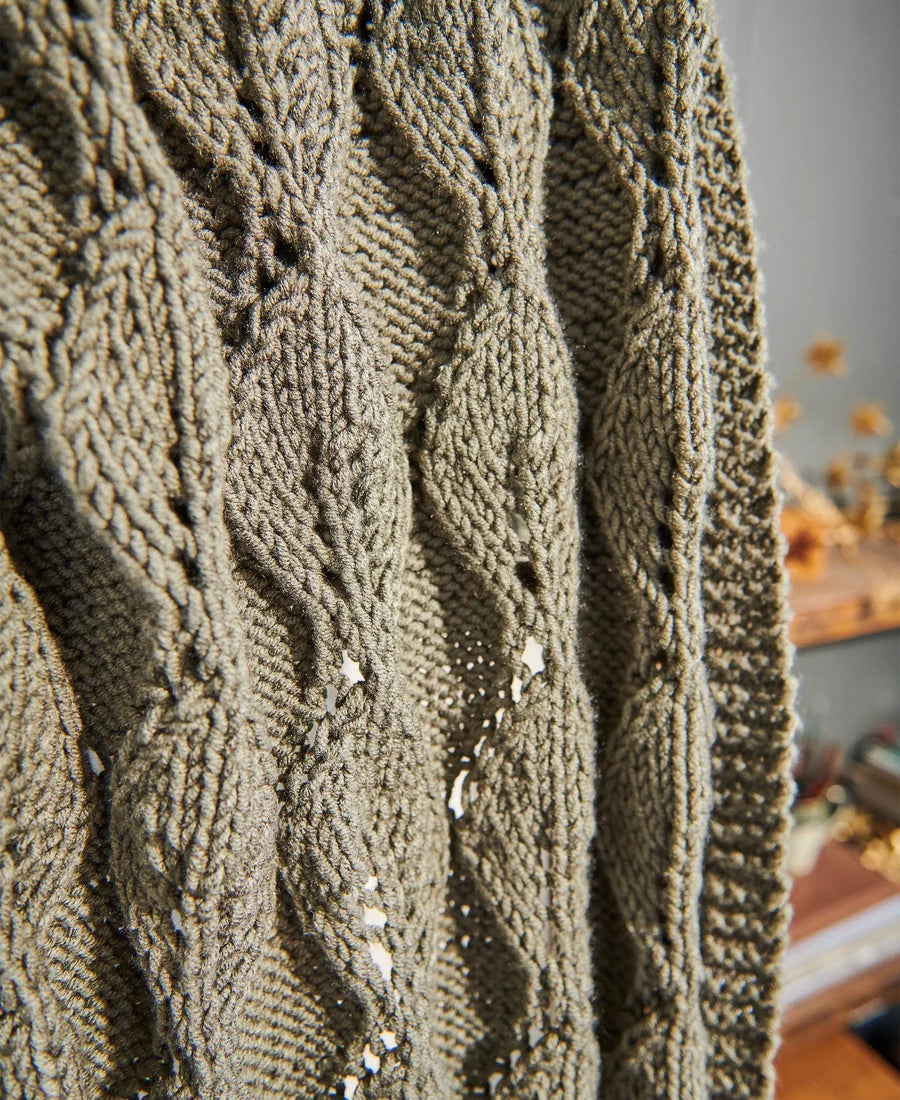 Free Embossed Leaf Blanket Pattern