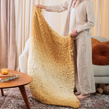 Free Bernat Woven Shift Table Knit Blanket Pattern