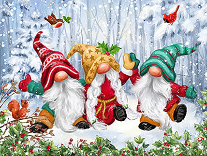 Three Winter Gnomes Jigsaw Puzzle