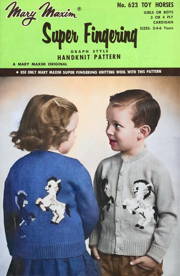 Toy Horses Children's Cardigan – Mary Maxim