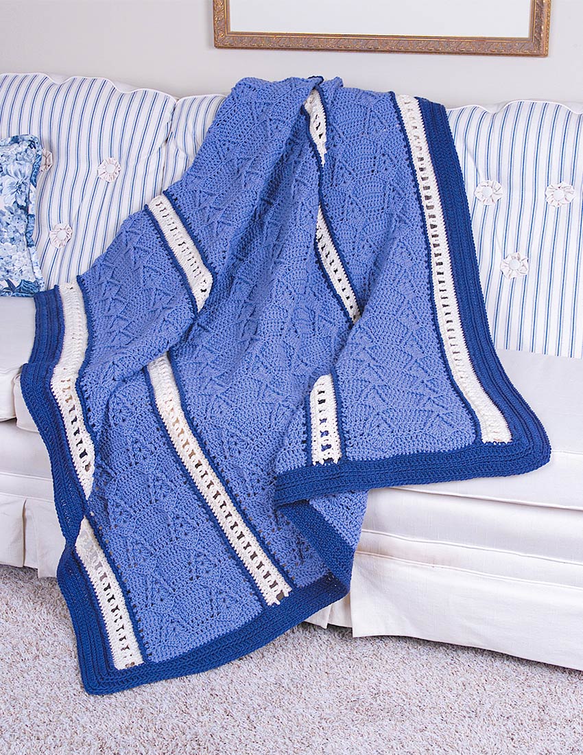 Patrón afgano de lágrimas de ganchillo