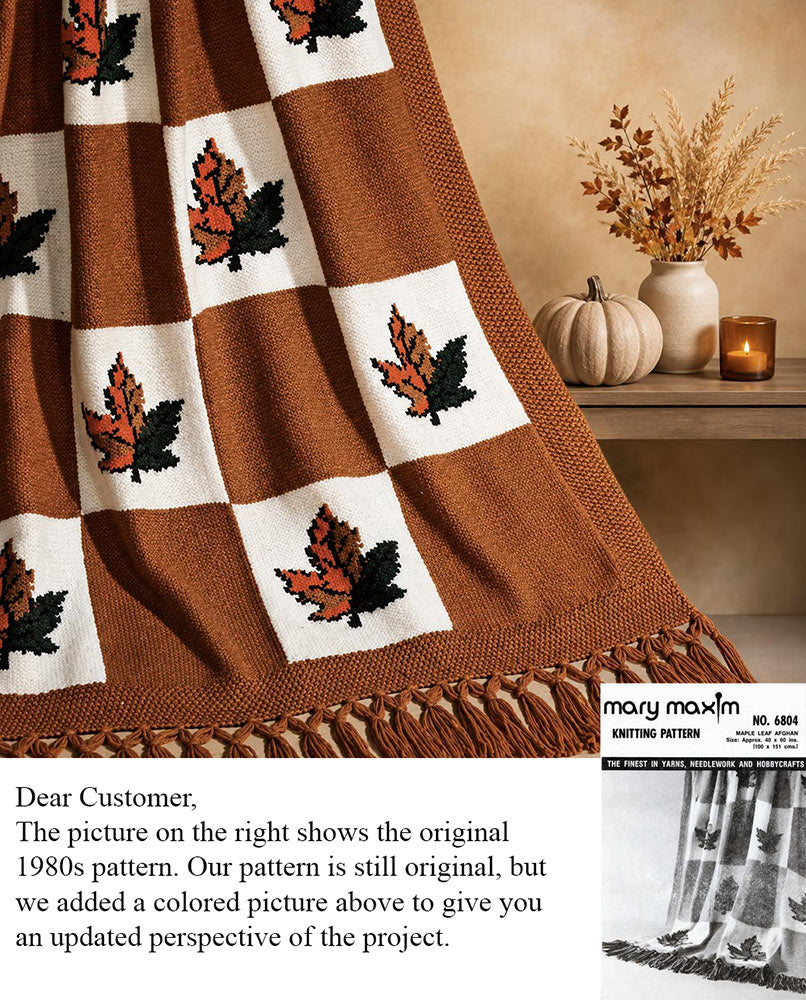 Maple Leaves Afghan Pattern