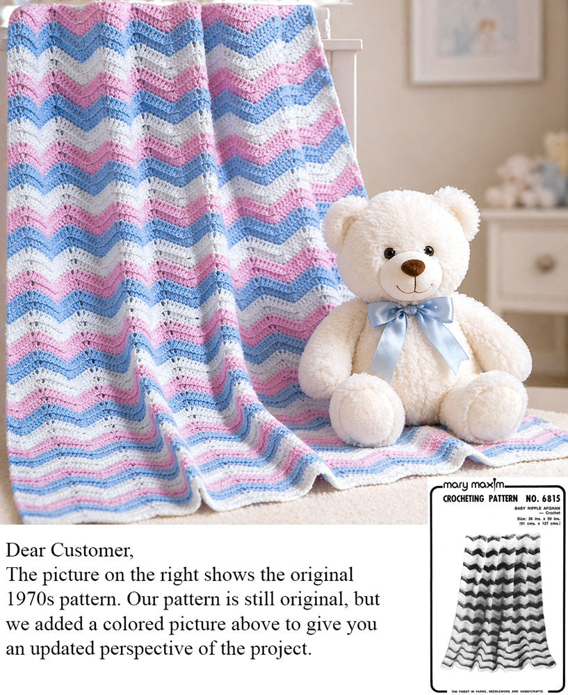 Modèle Afghan Ondulation Bébé - Crochet