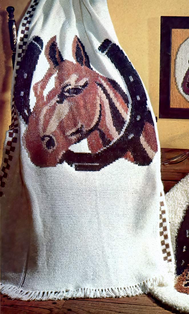 Horse's Head Afghan Pattern – Mary Maxim