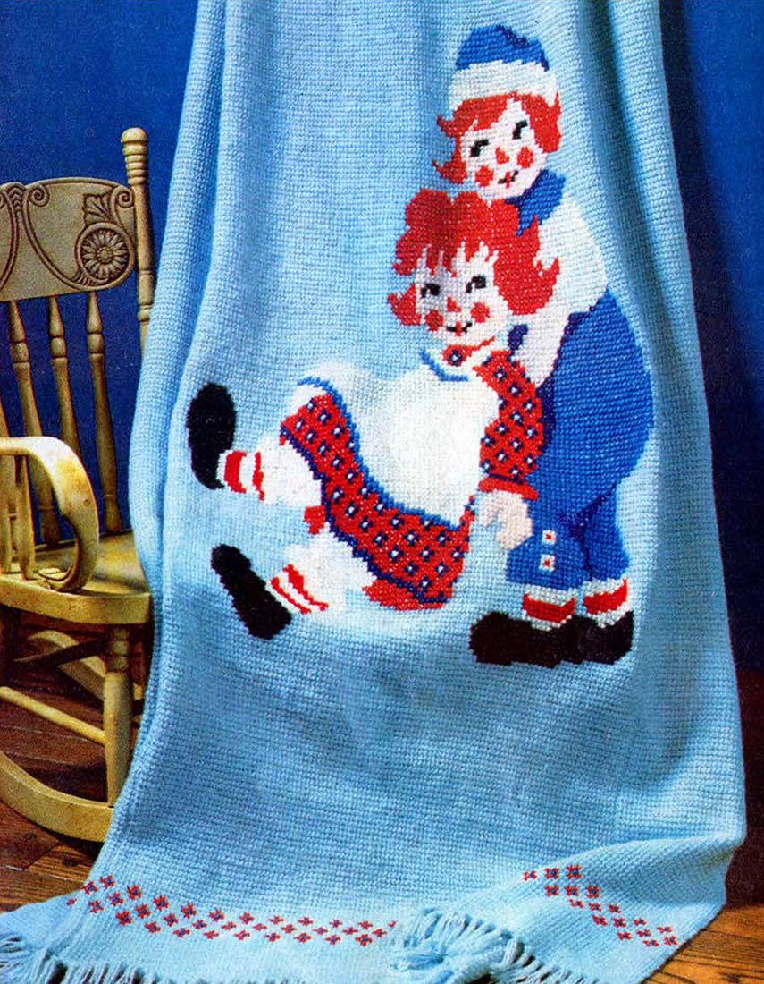 Rag Doll Knitted Afghan Pattern