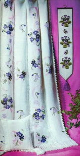 Patrón afgano violetas