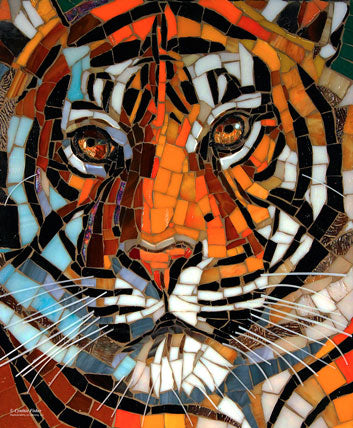 Stained Glass Tiger Jigsaw Puzzle