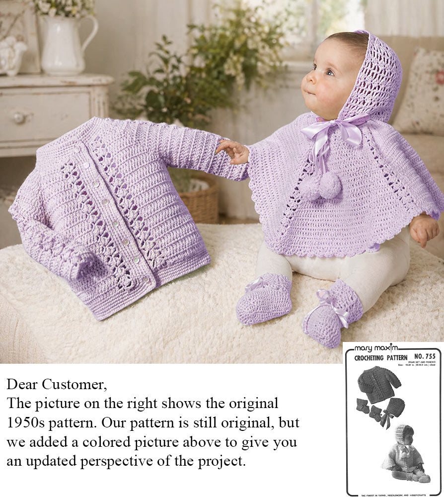 Pram Set and Poncho Pattern