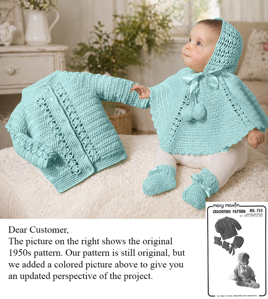 Pram Set and Poncho Pattern