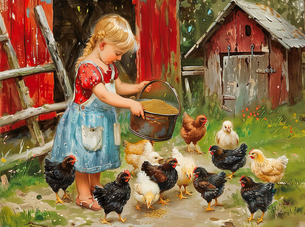 Feeding Time Jigsaw Puzzle Mary Maxim