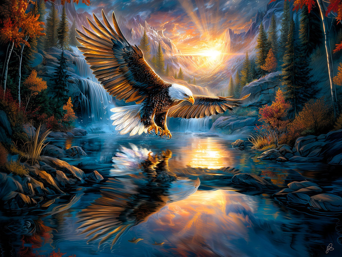 Sunrise Reflection Jigsaw Puzzle