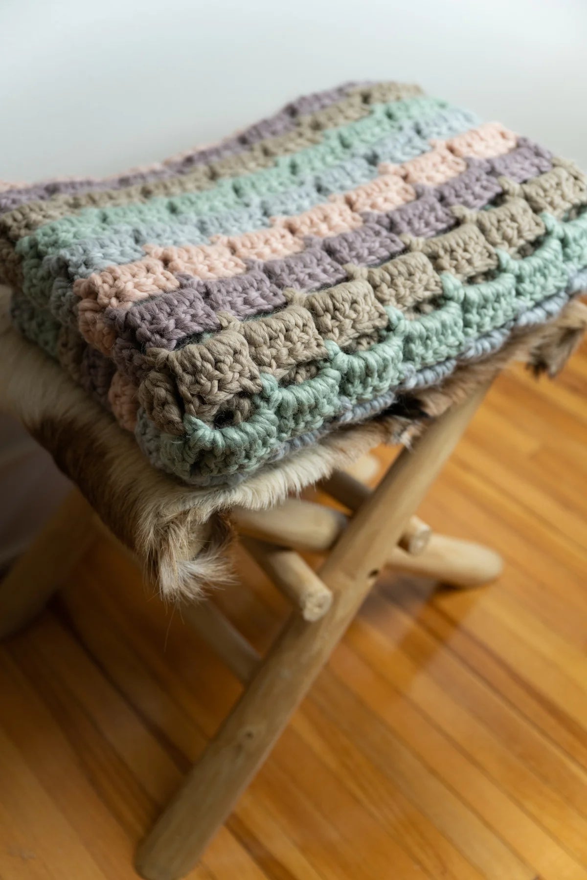 Free Barella Striped Blanket (Crochet) Pattern