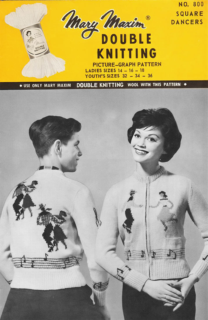Square Dancers Cardigan Pattern – Mary Maxim