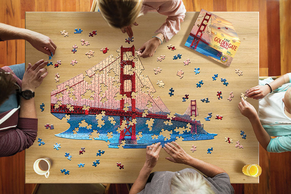 I Am Golden Gate Bridge Shaped Jigsaw Puzzle