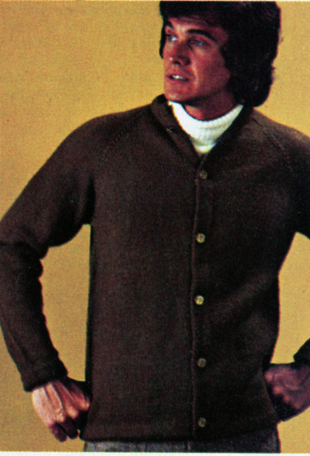 Patron de cardigan à col rond pour homme