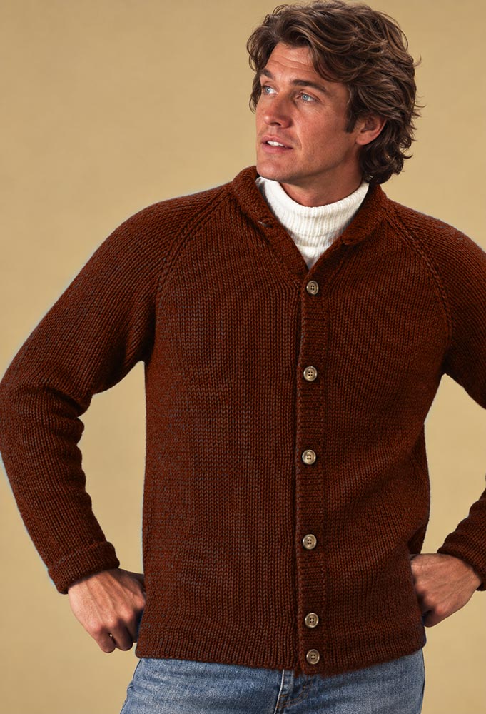 Men's Round Neck Cardigan Pattern