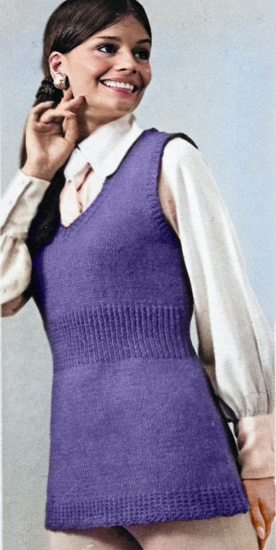 Ribbed Pullover Vest Pattern