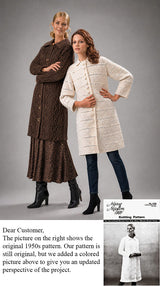 Patron de manteau Aran pour femme