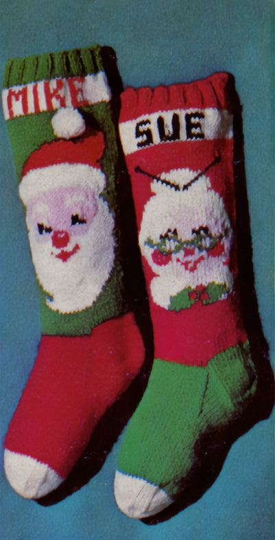Mr. and Mrs. Santa Stockings Pattern – Mary Maxim