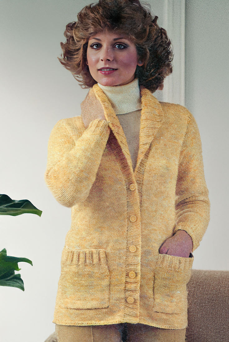 Ladies' Roll Collar Cardigan Pattern