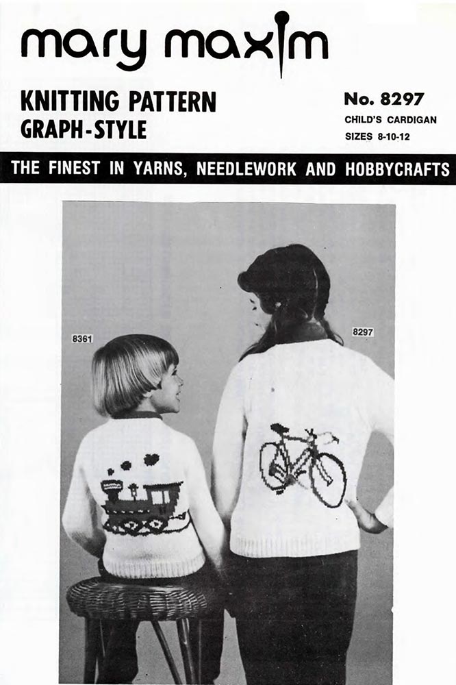 Child's Bicycle Cardigan Pattern