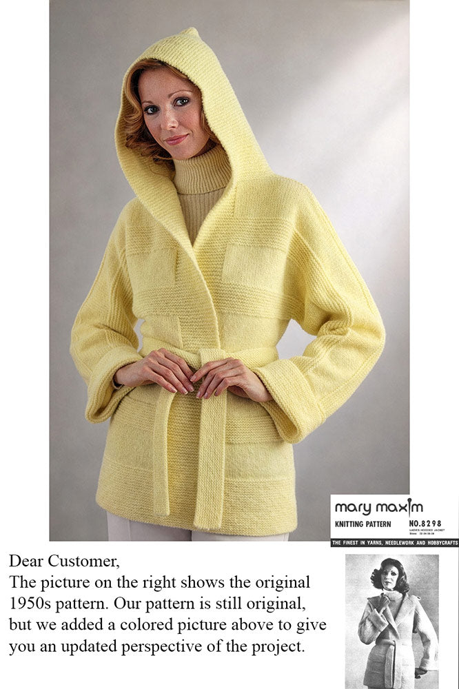 Patrón de chaqueta con capucha para mujer
