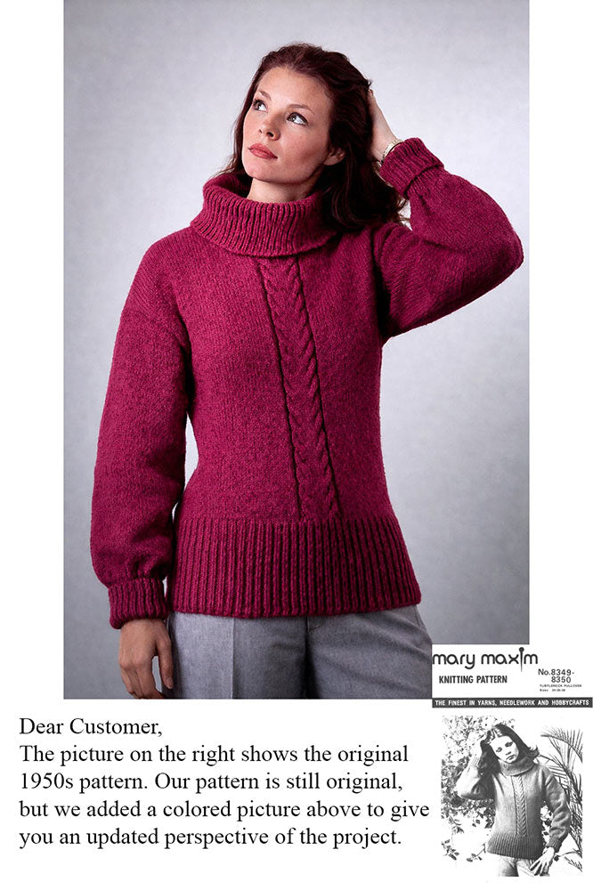 Patrón de jersey de cuello alto