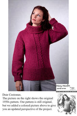 Patrón de jersey de cuello alto