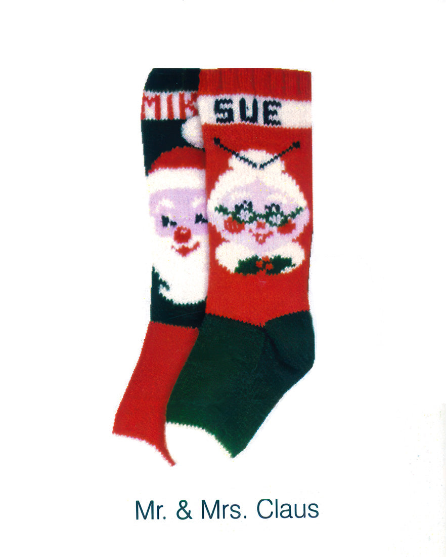 Mr. and Mrs. Santa Stockings Pattern – Mary Maxim