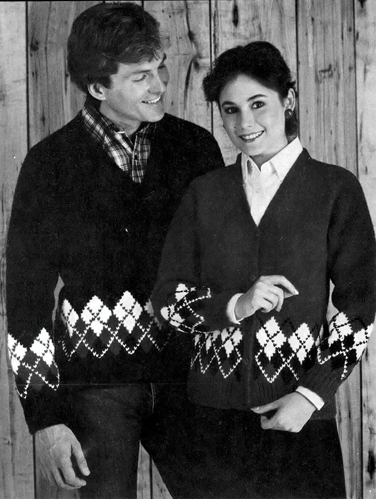 Argyle Pullover And Cardigan Pattern