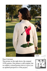 Modèle de cardigan de golf tricoté