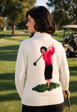 Men's or Ladies' Knitted Golf Cardigan Pattern