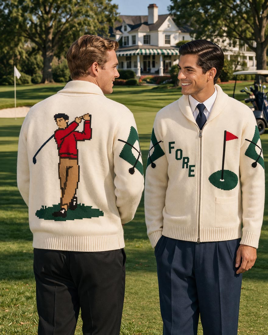 Men's or Ladies' Knitted Golf Cardigan Pattern – Mary Maxim