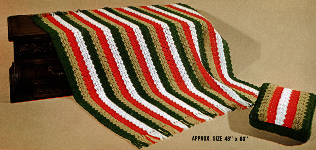 Crochet Panel Afghan & Pillow Pattern