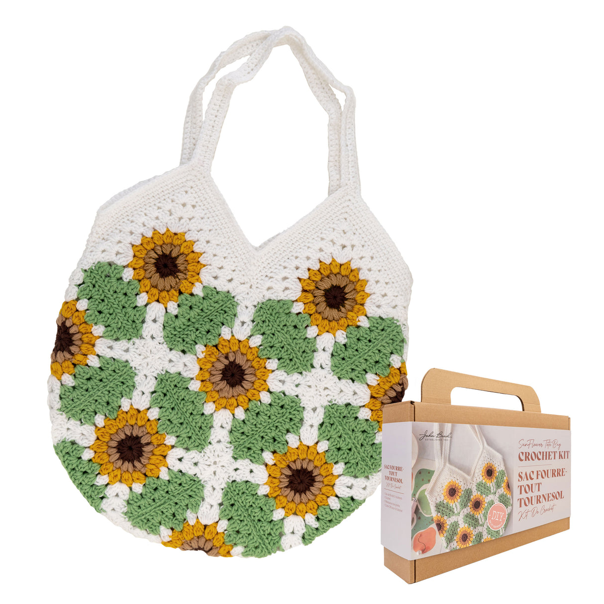 Sunflower Crochet Tote Bag