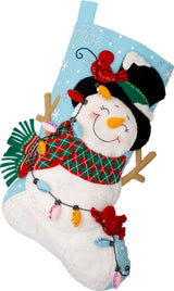 Frosty and Bright Felt Stocking Kit