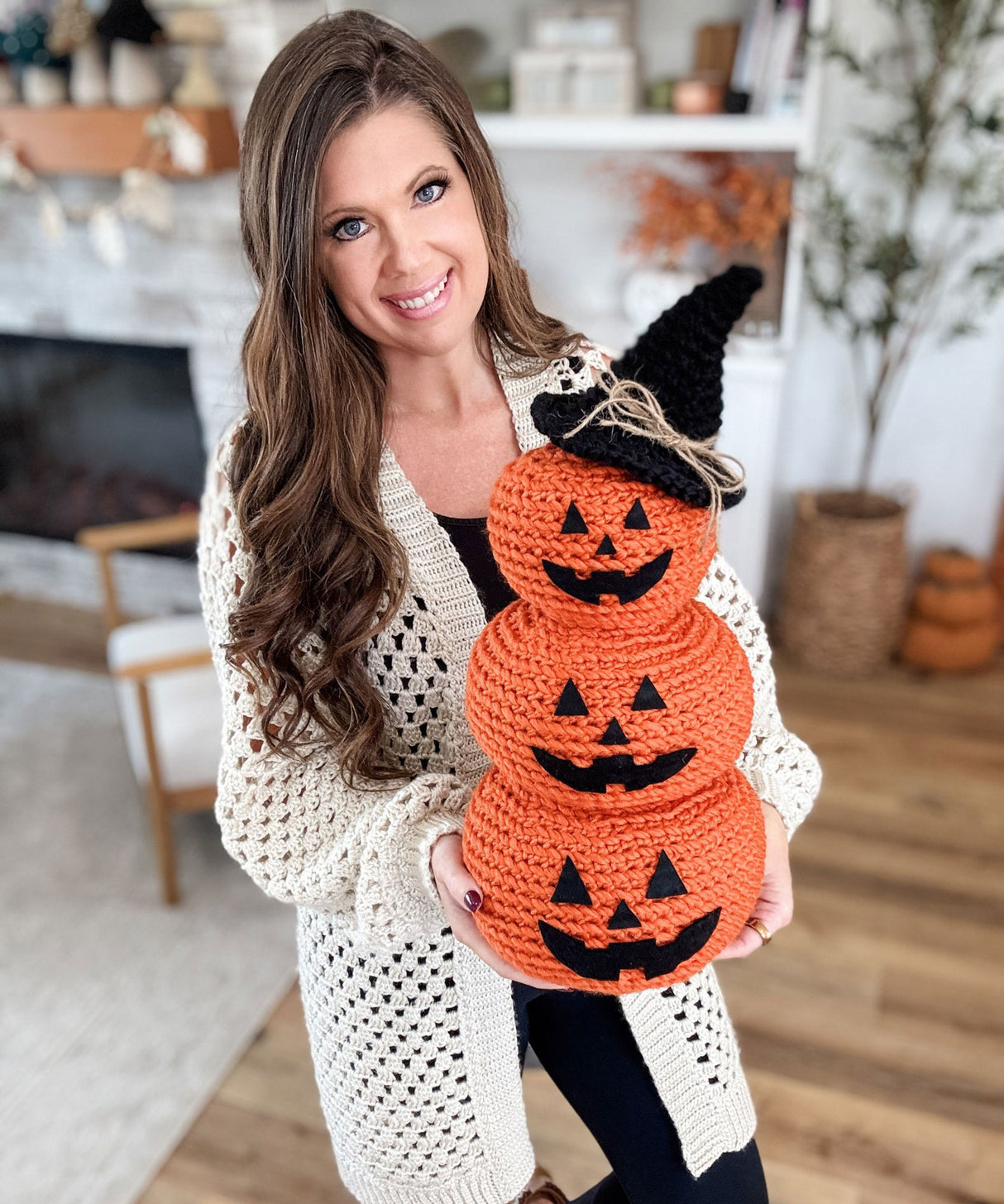 Jack-O-Lantern Pumpkin Stack