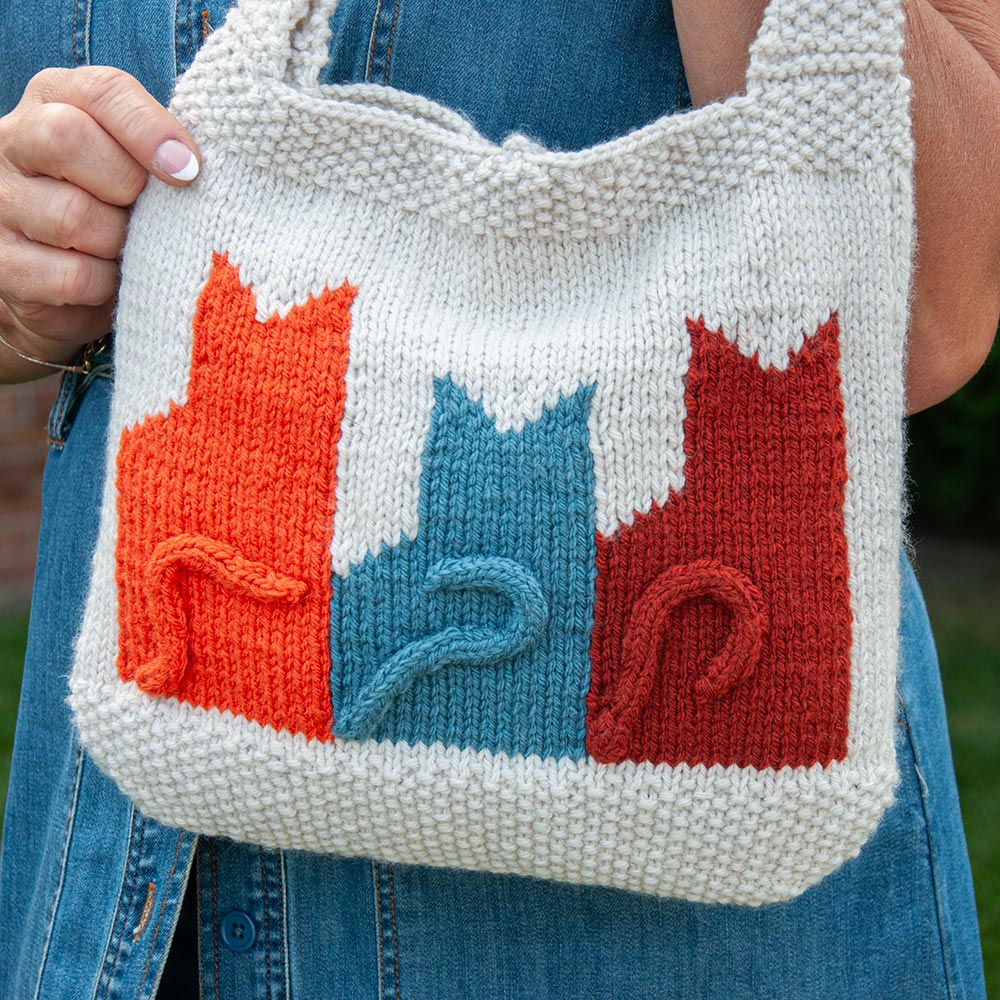 Cat Lover's Knit Bag