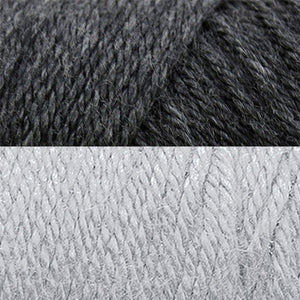 Charbon de bois chiné/gris à plumes