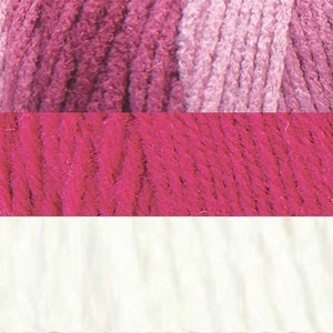 Blanc doux/rose choquant/anémone