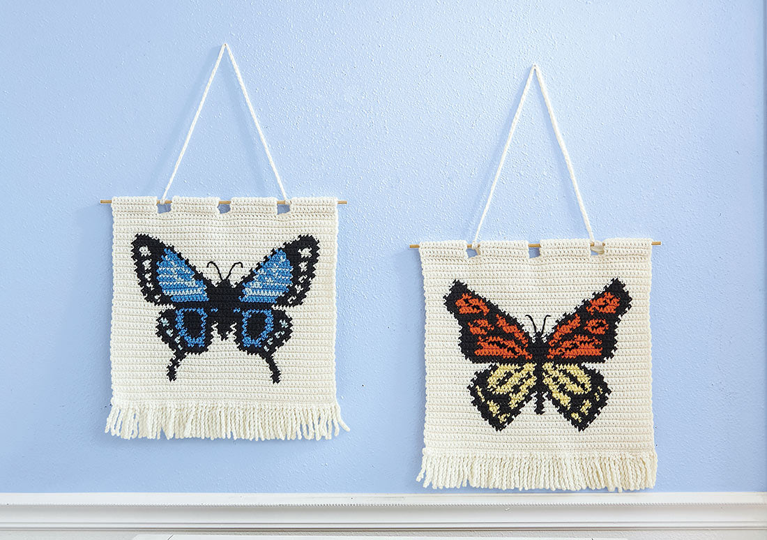 Pair of Butterfly Wall Hangings Pattern