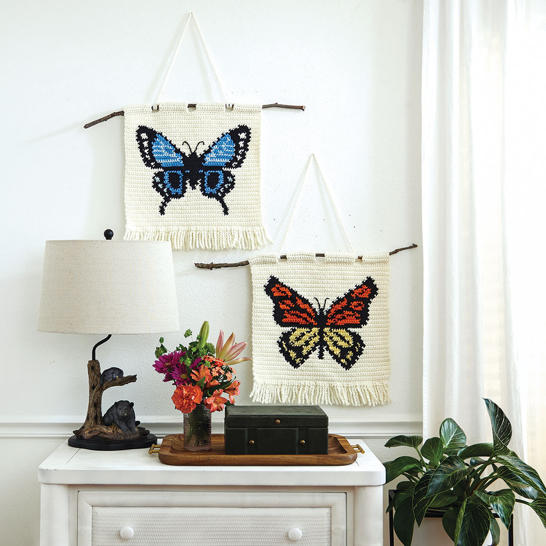 Pair of Butterfly Wall Hangings Pattern