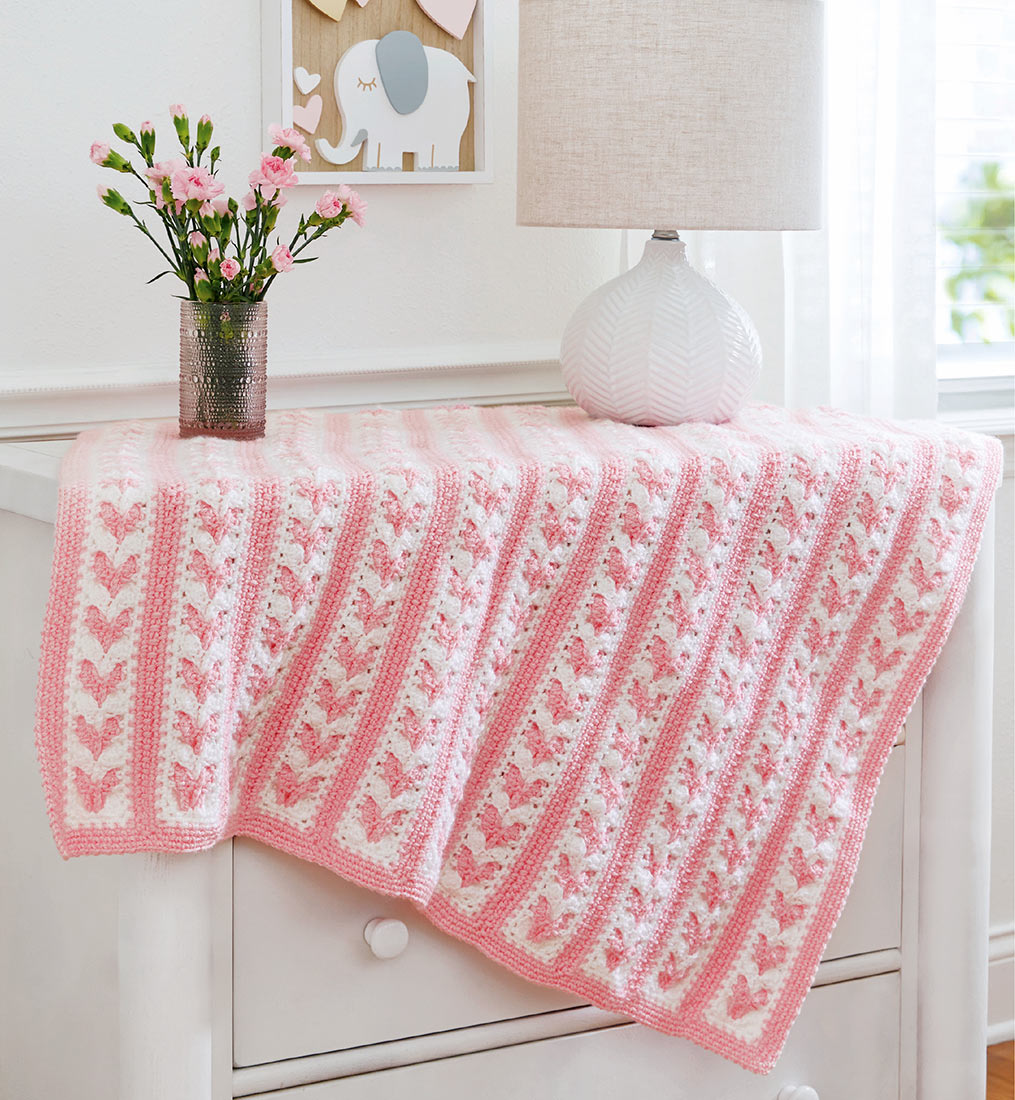 Hearts-A-Plenty Afghan Pattern – Mary Maxim